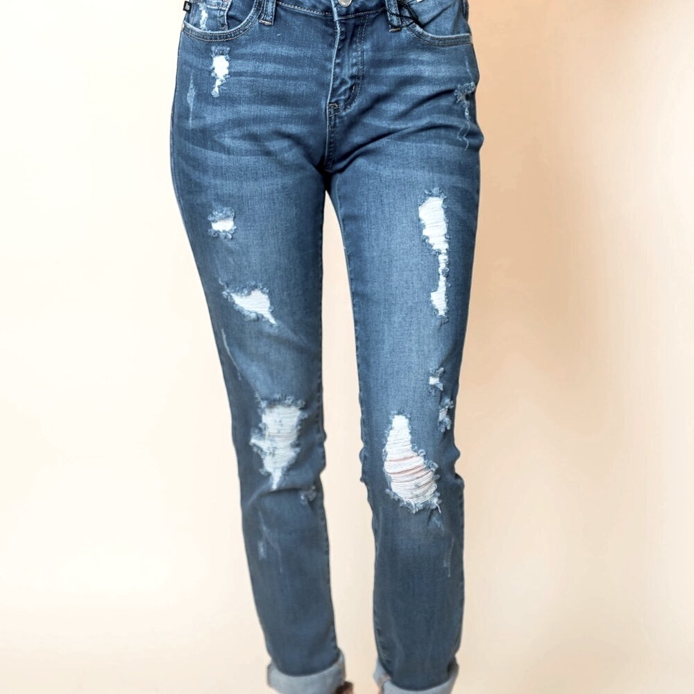 Judy Blue Skinny Fit Distressed Jeans Size 15 / 32 Stretch Denim